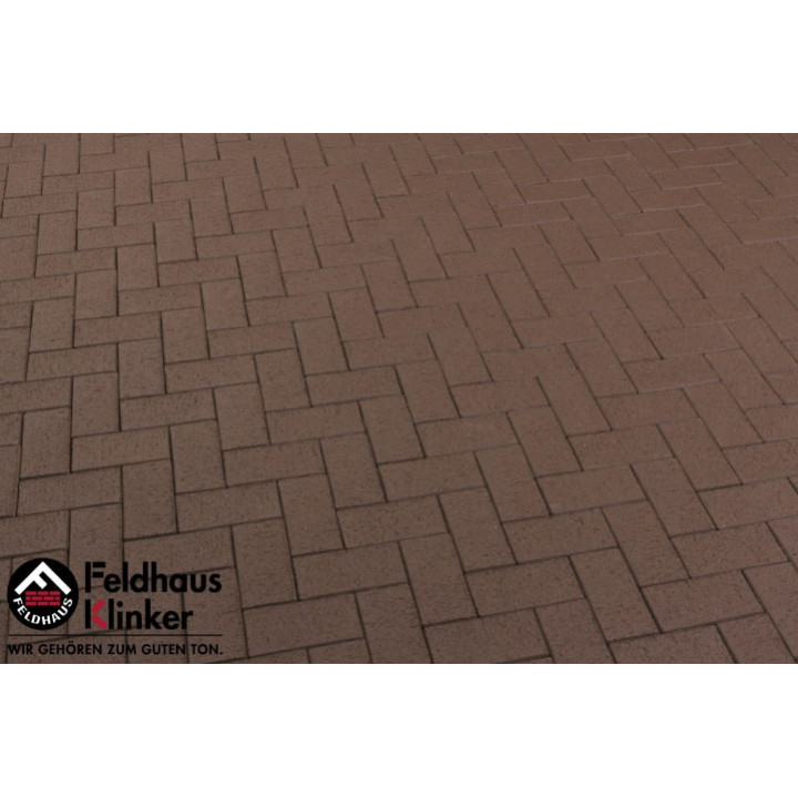 Клинкерная брусчатка Feldhaus Klinker 502 umbra plano, 200*100*40 с доставкой в Энгельсе