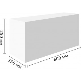 Перегородочный газобетонный блок ГРАС D500, 600x250x150