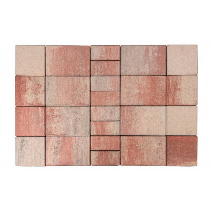 Тротуарная плитка Braer "Мозаика" Color Mix "Фламинго" с доставкой в Энгельсе